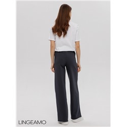 Женские брюки - палаццо из футера 2-х нитки Lingeamo графит КБ-26 (33)