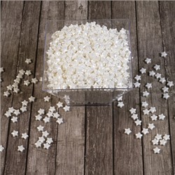 Посыпка кондитерская 3D Звездочки белые перламутровые 7 мм, 50 гр