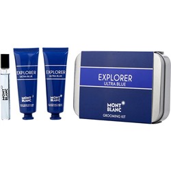 MONT BLANC EXPLORER ULTRA BLUE НАБОР (п.в. 7,5мл+крем 30мл+гель 30мл) Homme M~
