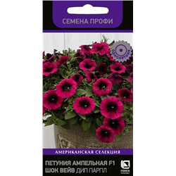 Петуния Шок Вейв Дип Парпл F1 ампельная (П)
