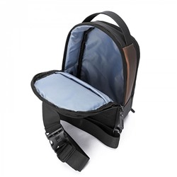 0988060-1 сер Рюкзак на одно плечо мужской (30х19х9)