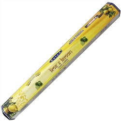 LIME & LEMON, Satya (Благовония ЛАЙМ И ЛИМОН, Очищает. Просветляет, Сатья), шестигранник, 20 палочек.