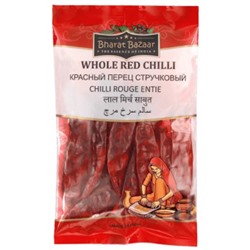 MIRCH (Red Chilli) WHOLE-HOT, Bharat Bazaar (Красный перец, СТРУЧКОВЫЙ, Бхарат Базар), 50 г.