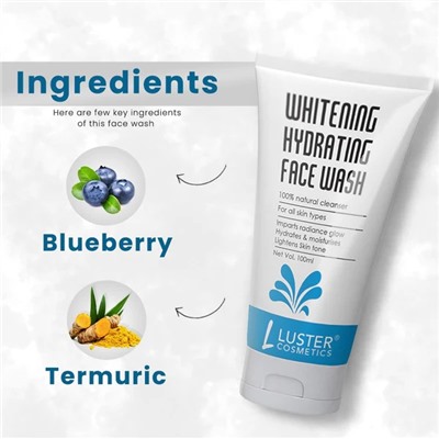 WHITENING HYDRATING Face Wash, Luster (Гель для умывания ОТБЕЛИВАЮЩИЙ И УВЛАЖНЯЮЩИЙ, Ластер), 100 мл.