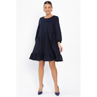Платье бохо трикотажное Млада (темно-синее) П14411-8М