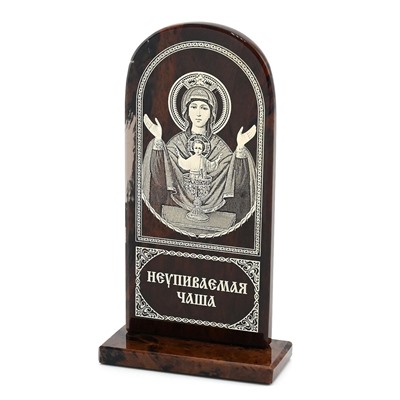 Икона из обсидиана "Неупиваемая чаша" 70*30*125мм