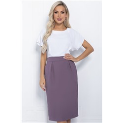 Платье Юстина (бело-розовое) П11311