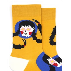 Носки р.35-40 Девочка с косами