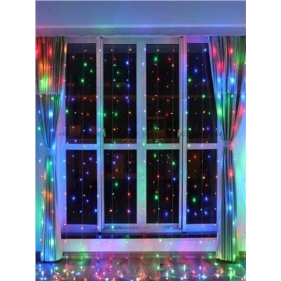 Гирлянда-штора LED150 цветная 1,5м*1,5м RT-2429