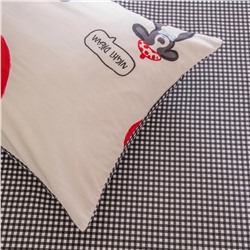 Комплект постельного белья Делюкс Сатин 100% хлопок на резинке LR613