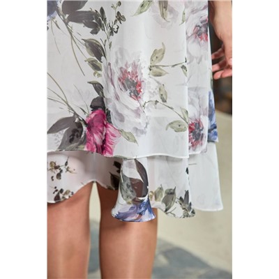 Moda Versal П2387 молочный+фиолетовый, Платье