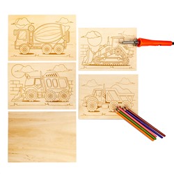 Доски для выжигания 5 штук «Спецтехника»