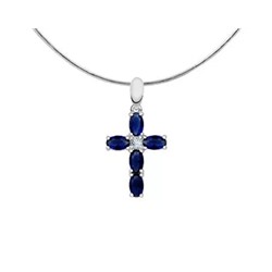 Подвеска из серебра куб.циркон., В13-0054с