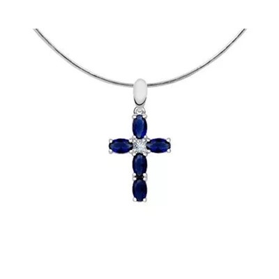 Подвеска из серебра куб.циркон., В13-0054с
