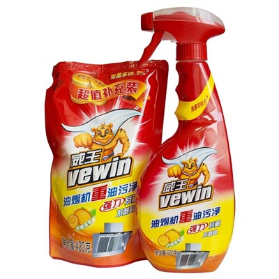 Vewin. Чистящее средство для сильно загрязненной вытяжки с запасным блоком,  500г+420г