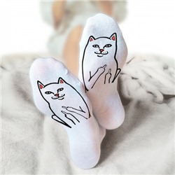 Носки с рисунком женские "Fuck Cat"