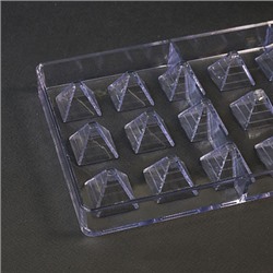 Форма для шоколада (поликарбонат) PIRAMIDE, Bake ware, 21 ячейка