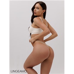 Бесшовные трусы стринги Lingeamo бежевый ВР-03 (4)