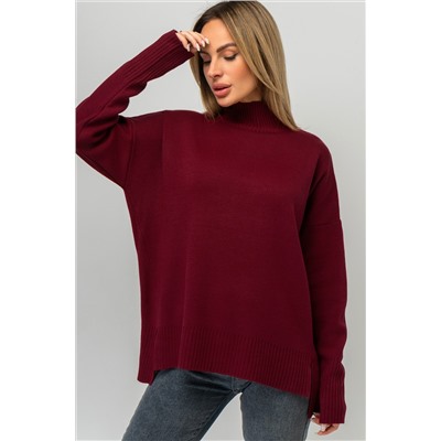 Женский джемпер оверсайз с воротником-стойкой Happyfox