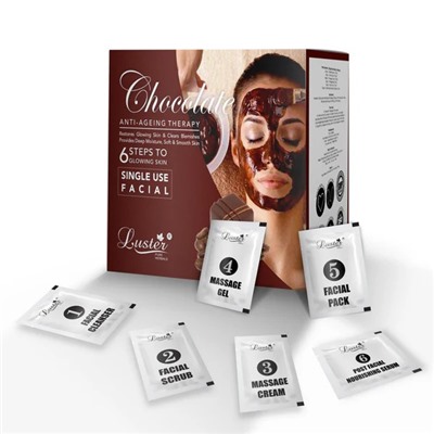 COCOLATE Anti-Ageing Therapy Facial Kit, Luster (ШОКОЛАД антивозрастной набор для ухода за лицом, Ластер), 1 уп. (40 мл.)