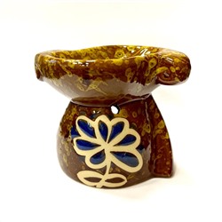 Аромалампа КАМЕННЫЙ ЦВЕТОК (керамика, глазурь, 7,5 см.), 1 шт.