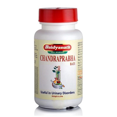 CHANDRAPRABHA BATI Baidyanath (Чандрапрабха Бати, лечение мочеполовой системы, Байдьянатх), 80 таб.