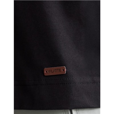 Свободная футболка из премиального хлопка с эластаном