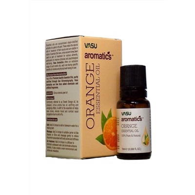 ORANGE Essential Oil, 100% Pure & Natural, Vasu (АПЕЛЬСИН Эфирное масло, 100% чистое и натуральное, Васу), 10 мл.