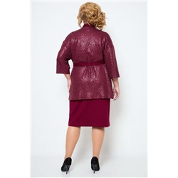 Michel chic 1253 бордовый, Кардиган,  Юбка