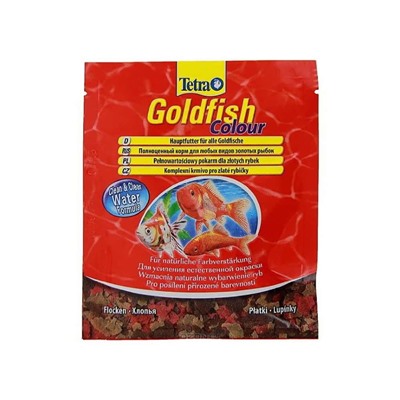 Корм для рыб Тетра Goldfish Colour для усиления золотистого окраса (хлопья) 12г 183704 АГ