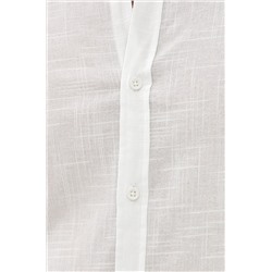 Мужская льняная рубашка с воротником-стойкой Happyfox