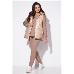 TAiER 1112 бежевый, Брюки,  Жилет,  Свитшот