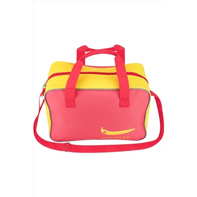 Сумка для спорта, JUST DO EAT, розовый/желтый (МО-0735) 38x29x20 см НАТАЛИ #1033027
