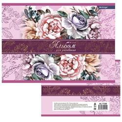 Альбом д/рисования 40л. Alingar Цветы AL7330
