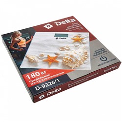 Весы 180 кг 30×30 см электронные напольные DELTA D-9226/1 "Ракушки"