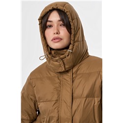 Куртка пуховая прямого силуэта бежевая