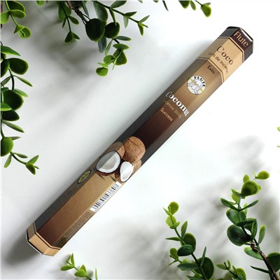 Flute COCONUT Incense Sticks, Cycle (КОКОС ароматические палочки, Успех, Сайкл), шестигранник 20 палочек.