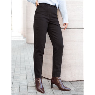 Джинсы мом фит из мягкой эластичной джинсы 12OZ