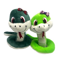 Змея (мягкая игрушка) с бантиком 18см 1224-34