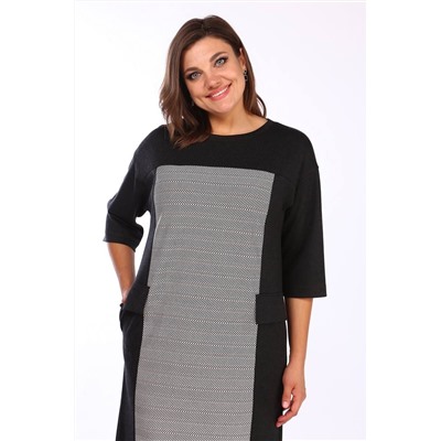 Lady Style Classic 1669/1 серый_с_черным, Платье