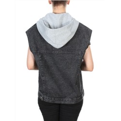 808 DARKGREY/GREY Джинсовый жилет женский (100% хлопок) размер 56 российский