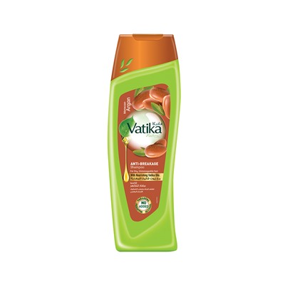 Vatika MOROCCAN ARGAN Anti-breakage Shampoo, Dabur (Ватика МАРОККАНСКАЯ АРГАНА Шампунь ПРОТИВ ЛОМКОСТИ для сухих и непослушных волос, Дабур), 400 мл.