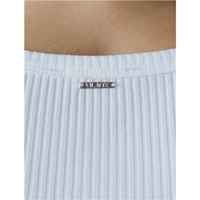 Топ из трикотажа в широкий рубчик