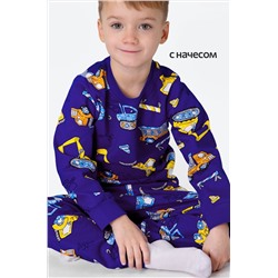 Хлопковая пижама для мальчика из футера с начесом Happyfox