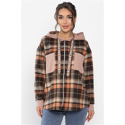 Рубашка Больше чем стиль НЬЮ (коричневая) Б13907-50М