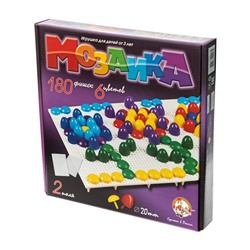 Пластмассовая детская мозаика (180 элементов)