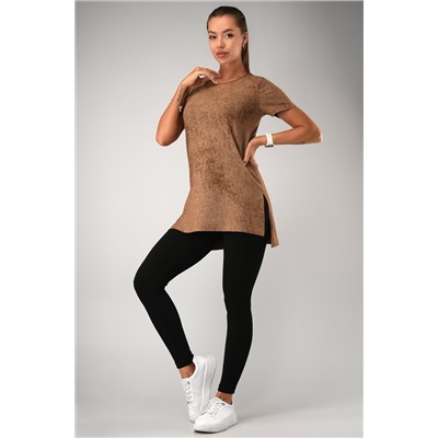 Женская удлиненная футболка с разрезами Happyfox