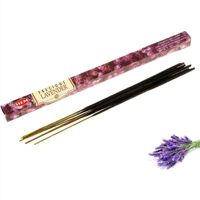 Hem Incense Sticks PRECIOUS LAVENDER (Благовония ДРАГОЦЕННАЯ ЛАВАНДА, Хем), уп. 8 палочек.