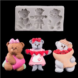 Силиконовый молд "Мишки" 12*6 см
