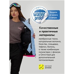 Горнолыжный костюм женский зимний фиолетового цвета 016F